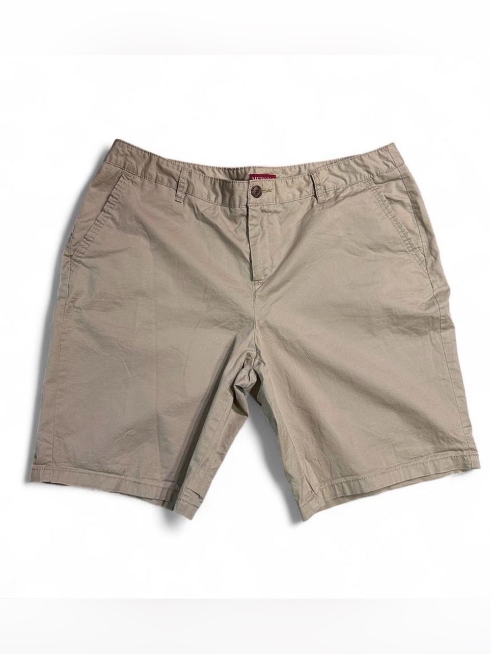 Merona Tan Khaki Mid Rise 100% Cotton Short